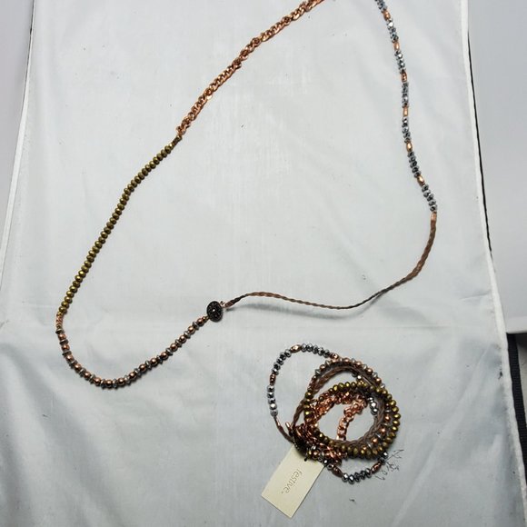 Buckle tricolor wrap bracelet or can be a necklace - Picture 8 of 14